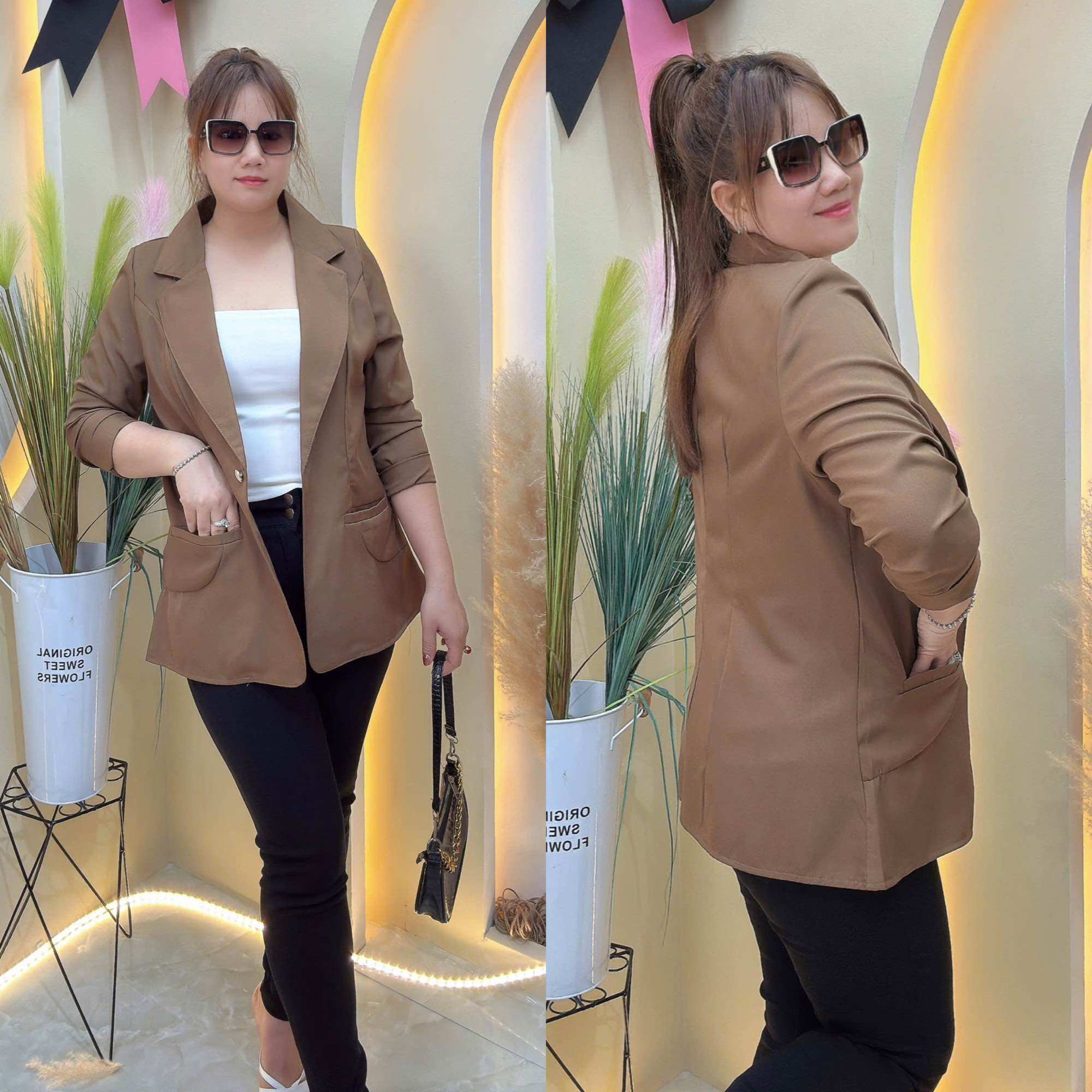 Áo Blazer Bigsize nữ 60kg đến 95kg(áo khoác Vest)