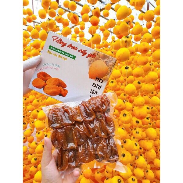 Hộp 500g hồng treo sấy gió đà lạt loại 1, hồng treo cầu đất