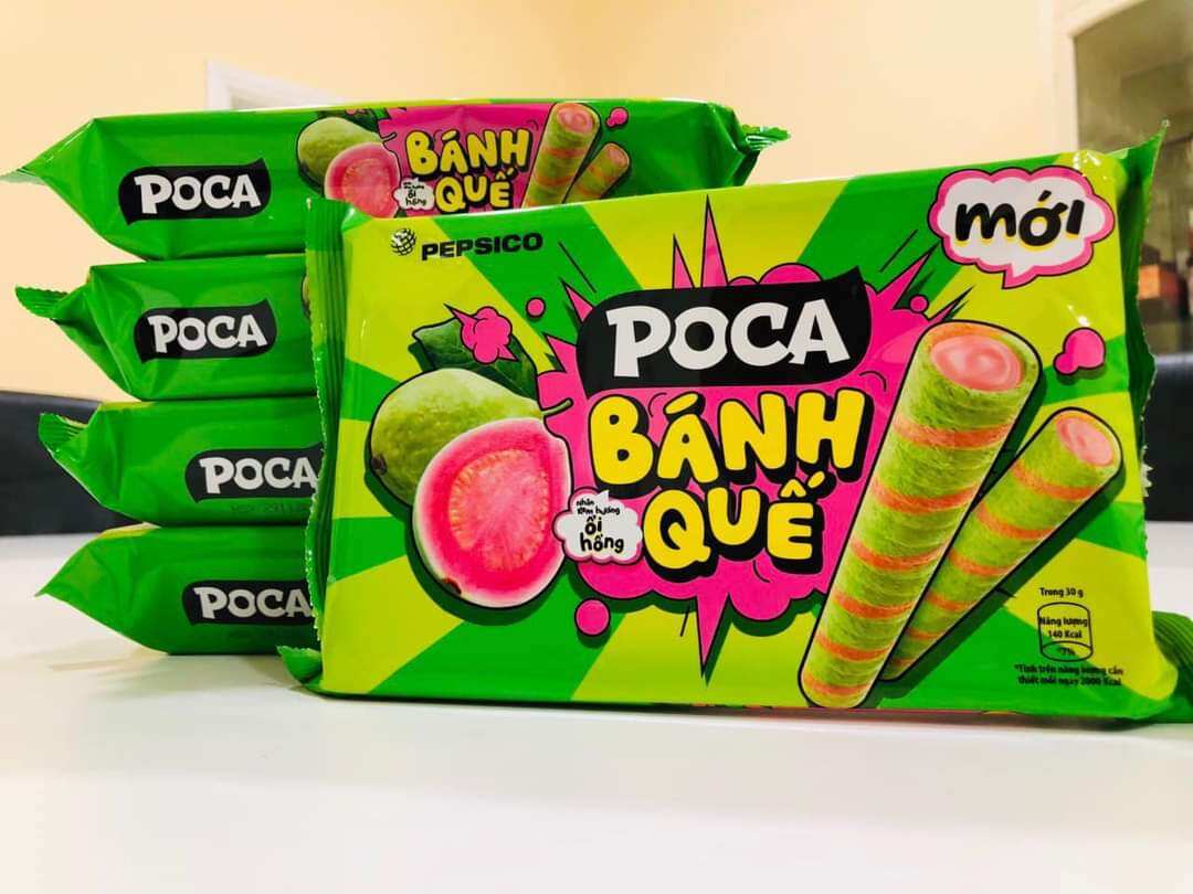 Bánh Quế POCA Nhân Trứng Muối - Ổi Hồng [GÓI 115G]