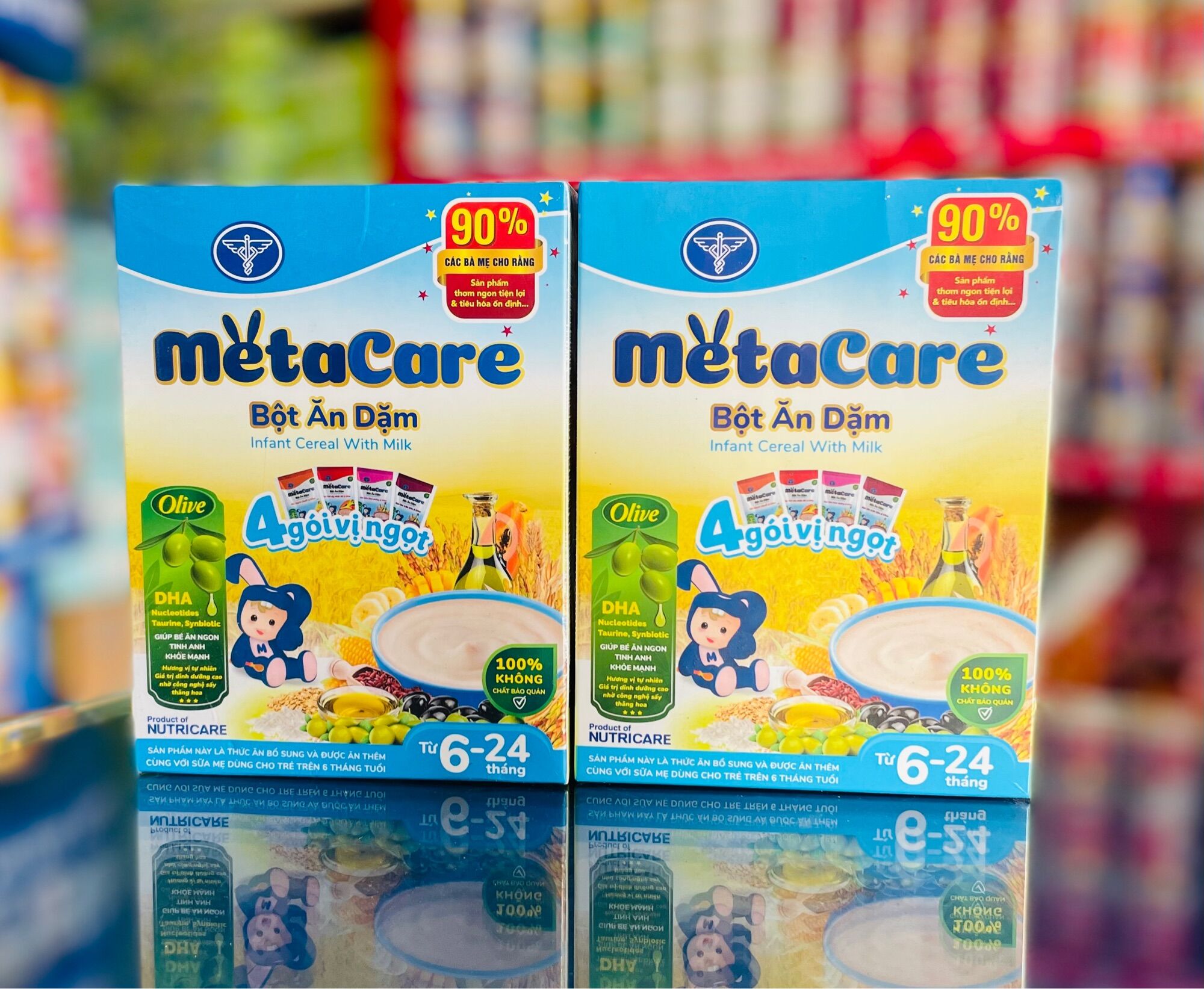 Bột ăn dặm 4 Vị Mặn Ngọt Metacare 200g