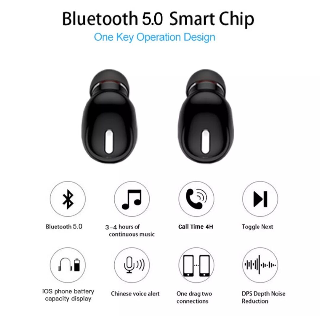 Tai nghe bluetooth 5.0 nhét tai X9 giá rẻ . Tai nghe không dây [tai nghe đơn]