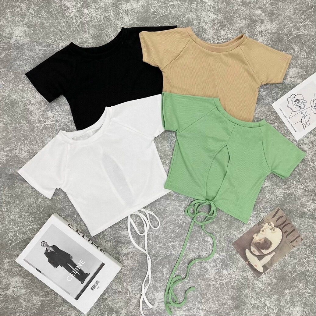 [HCM]ÁO CROPTOP QUẤN DÂY MẶC 2 KIỂU