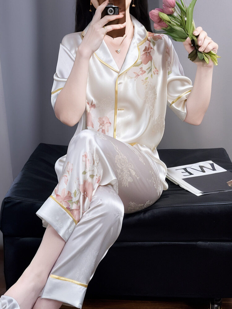 Water Silk Print Sleepwear Set for Women Giá  784,000 Đồng*Miễn phí vận chuyển