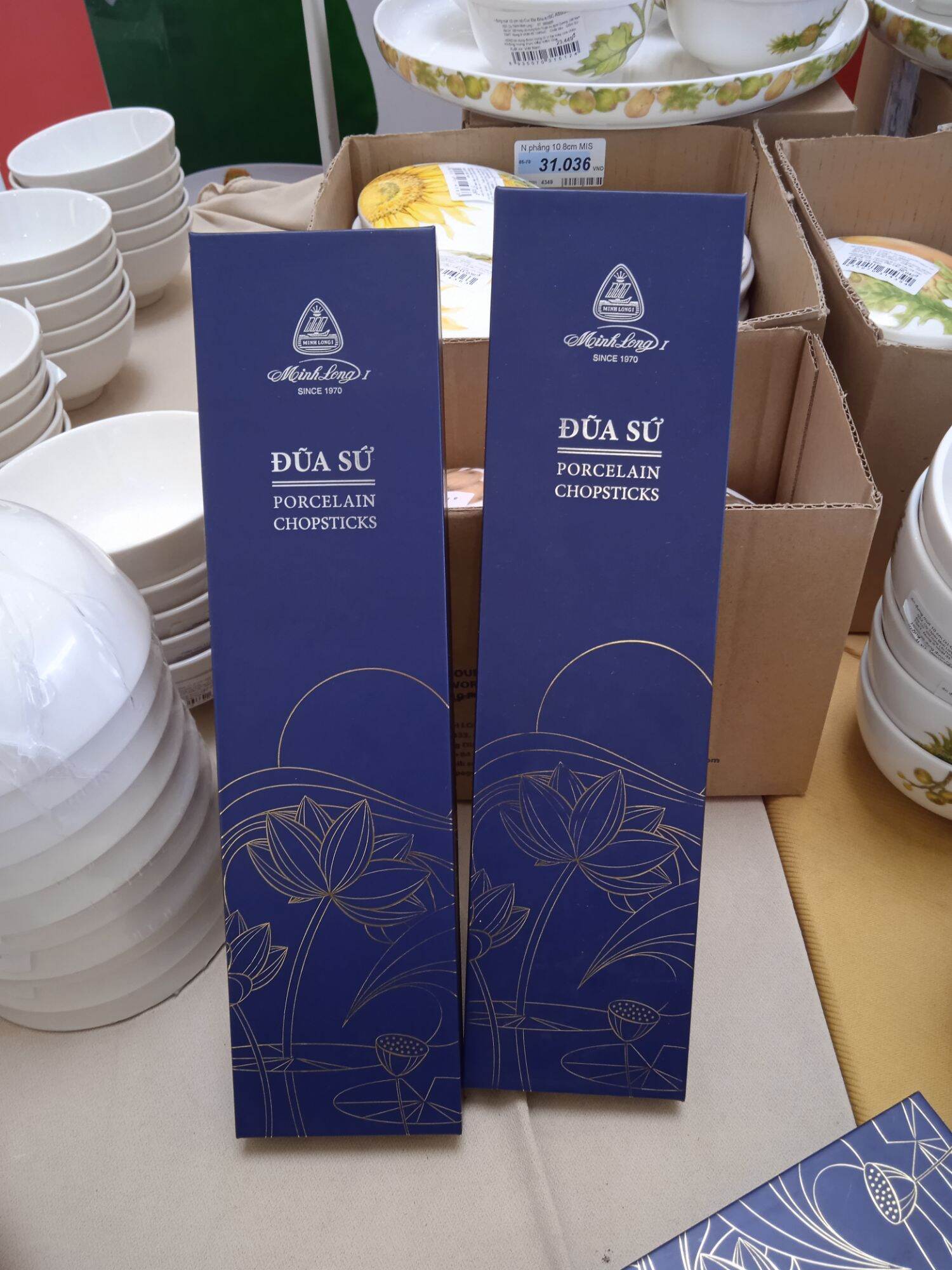 Đũa sứ cao cấp Minh Long 24.4cm - bộ 2 đôi