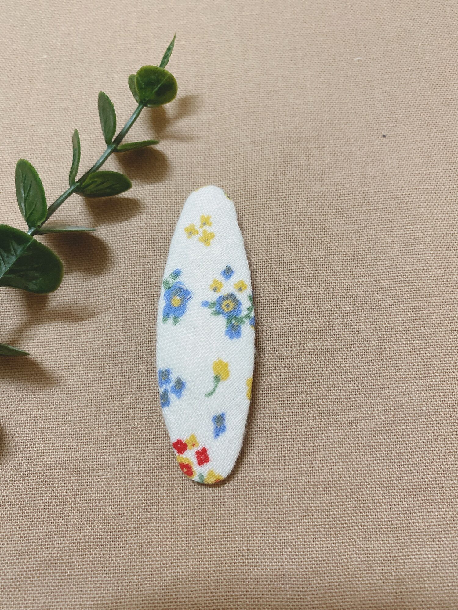 Kẹp tóc bọc vải hoa Handmade