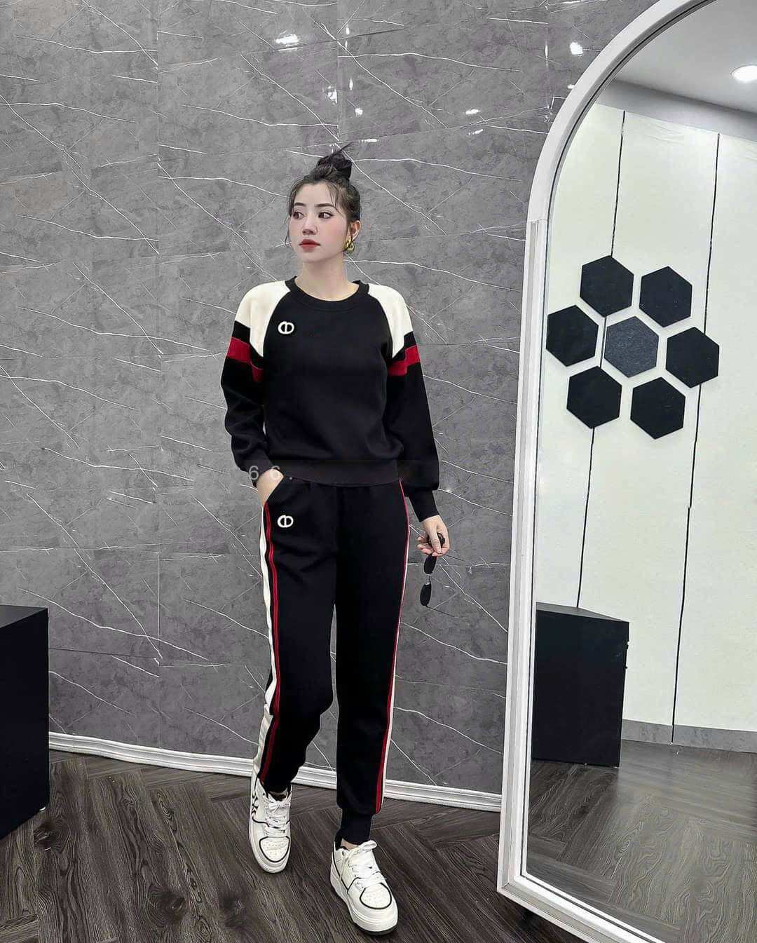 Sét bộ nữ thể thao thu đông thun cotton cao cấp