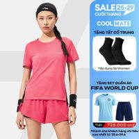 [TẶNG TẤT CỔ TRUNG]Set đồ thể thao nữ chạy bộ, Pickleball Áo Race Tee và quần Race Shorts 2 lớp thoáng mát, nhanh khô - Coolmate Women