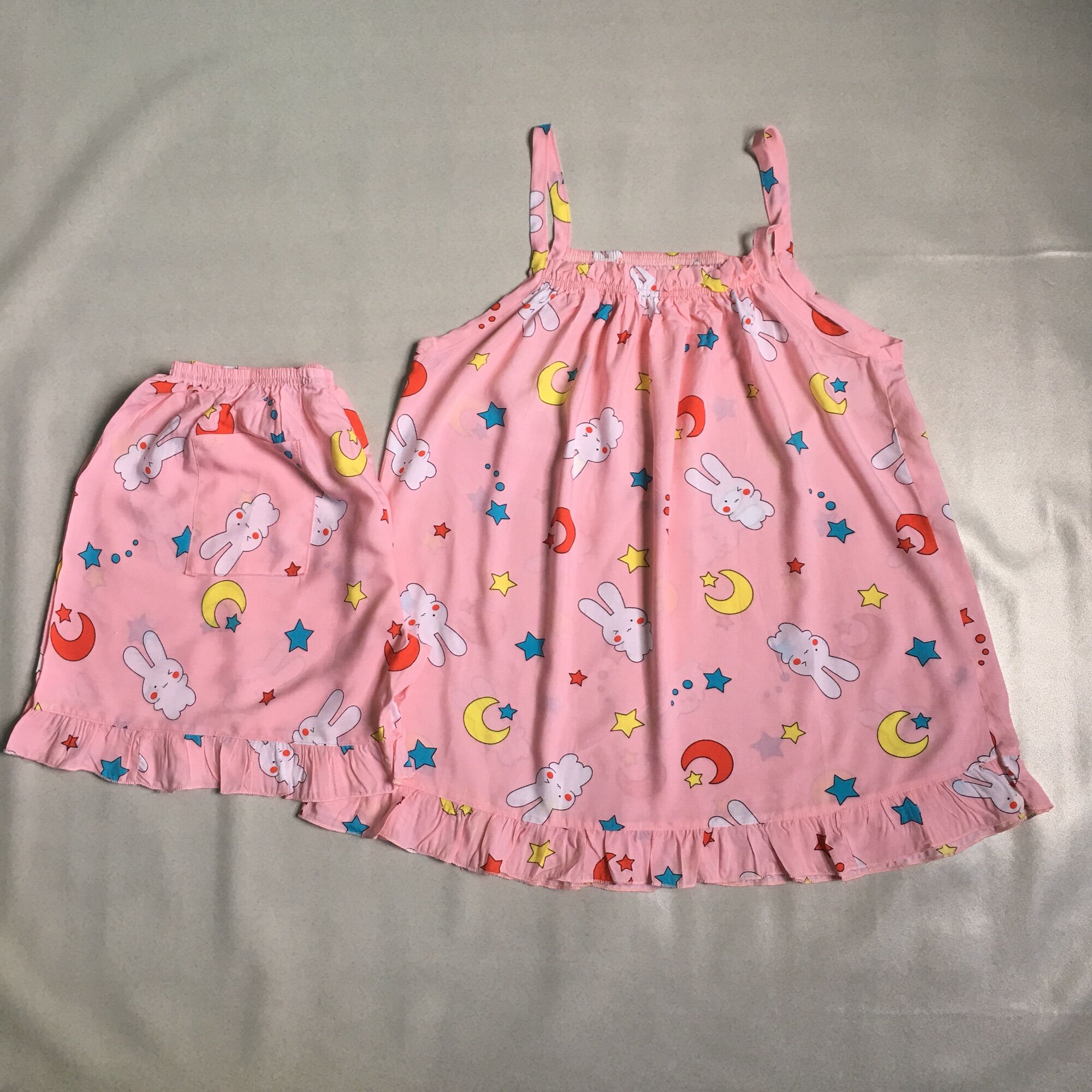 Đồ bộ đùi 2 dây Lanh (Tole) Size 2 (Từ 50kg-60kg).