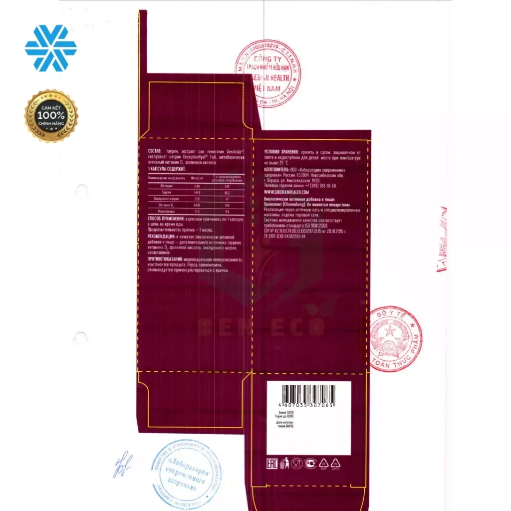 Thực phẩm bảo vệ sức khỏe Chronolong - (Nội Tiết Tố, Nám Da ,Chống Lão Hóa)
