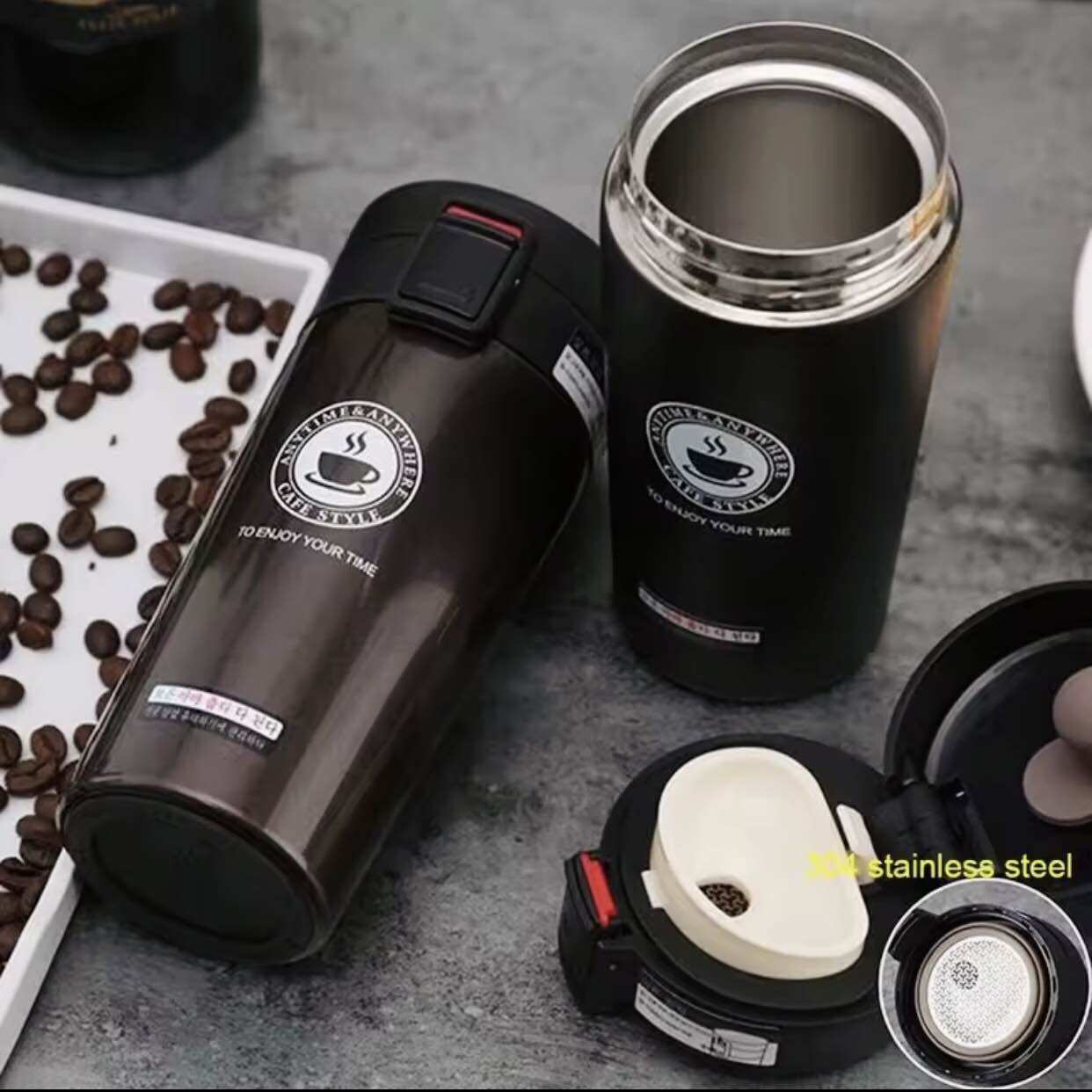 Ly giữ nhiệt cao cấp có nắp 380ml