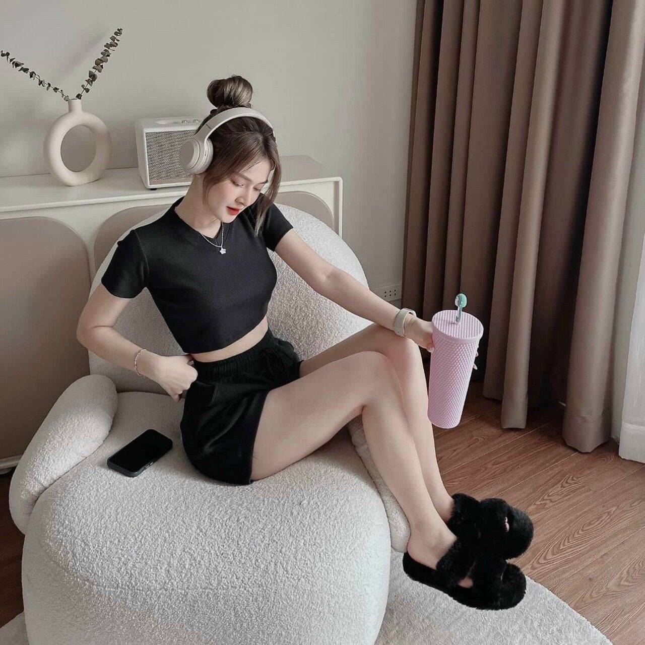 (SHOP TÁO ĐỎ BIGSIZE 50KG ĐẾN 90KG) set nộ croptop kèm quần