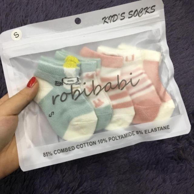 Set 5 đôi tất/ vớ cho bé sơ sinh đên 1 tuổi