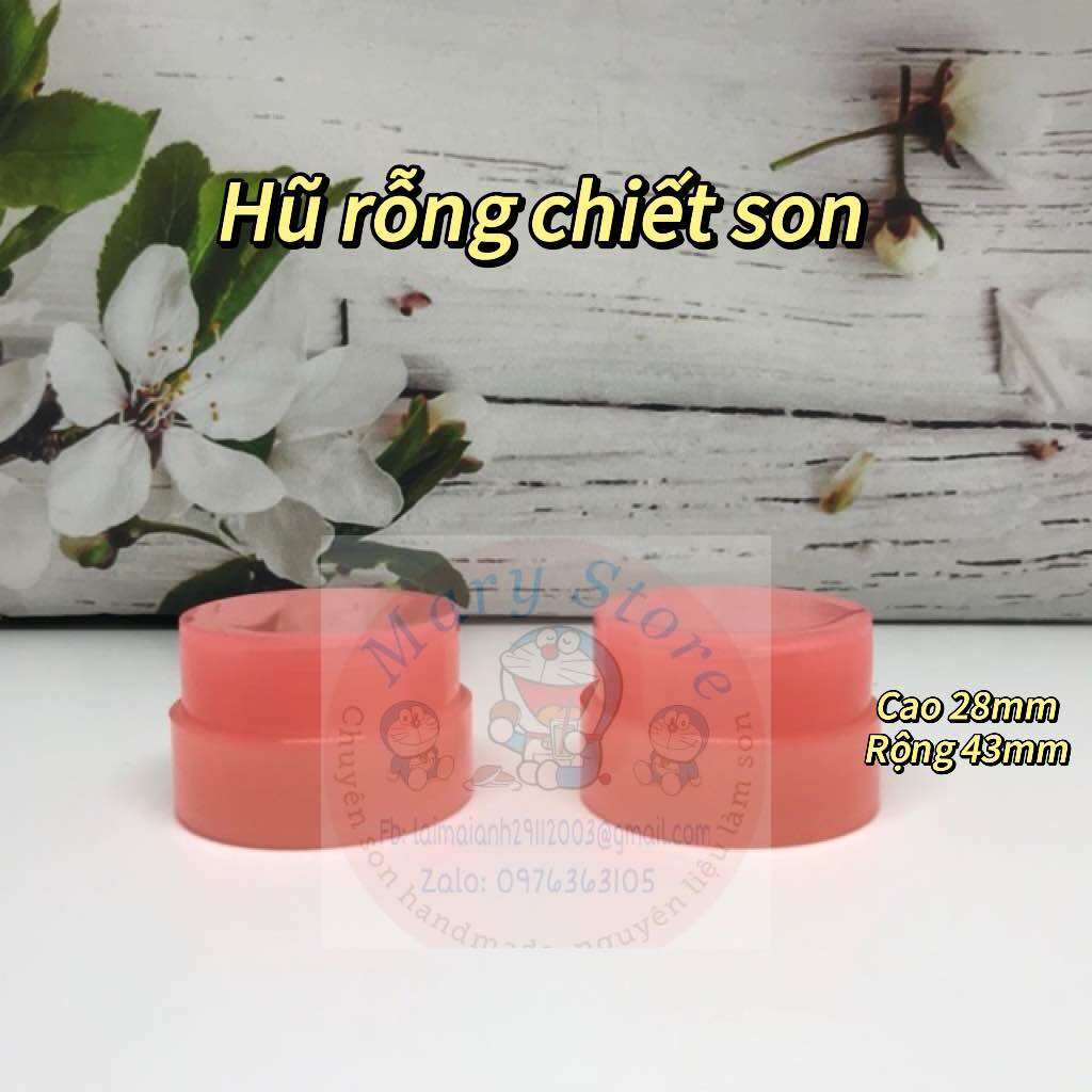 Hũ rỗng chiết son 15g màu hồng