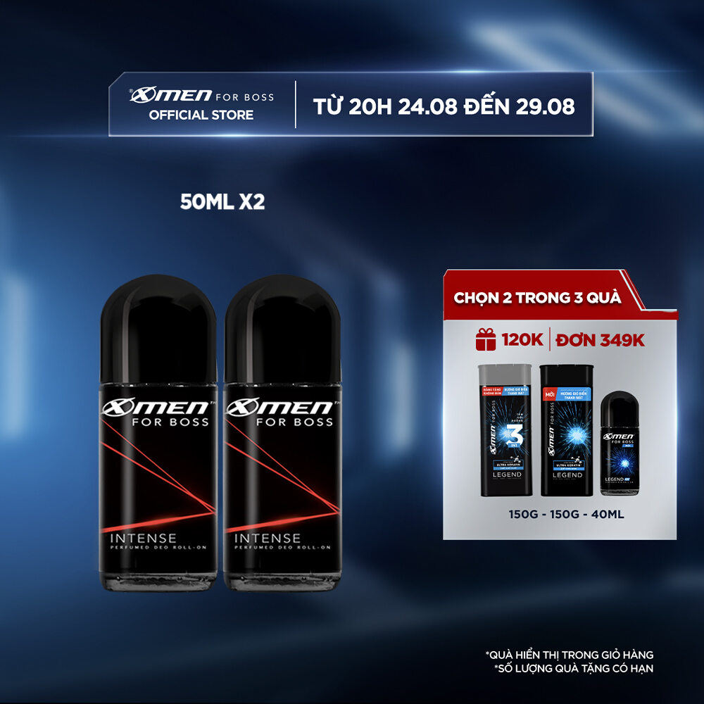 Combo 2 Lăn khử mùi X-men For Boss 50ml - Hương Intense