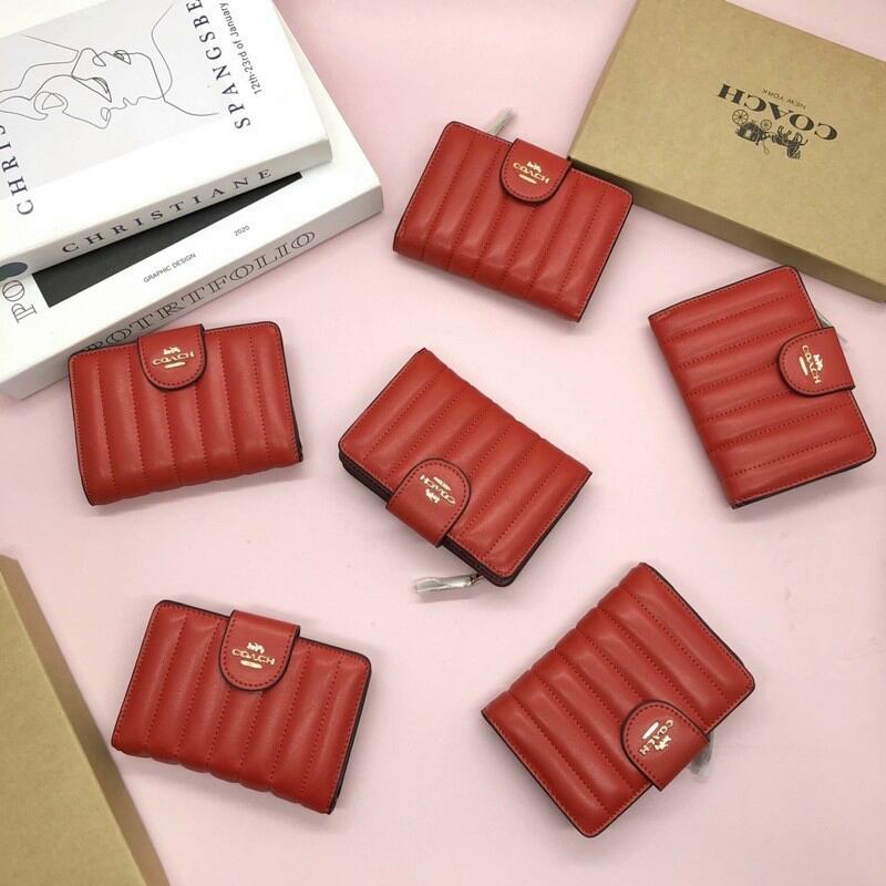 VÍ C0ACH MEDIUM CORNER ZIP WALLET da thật siêu cưng