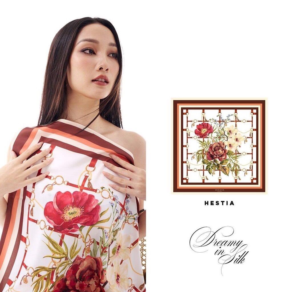 Oceana London - Khăn lụa vuông Hestia Scarf