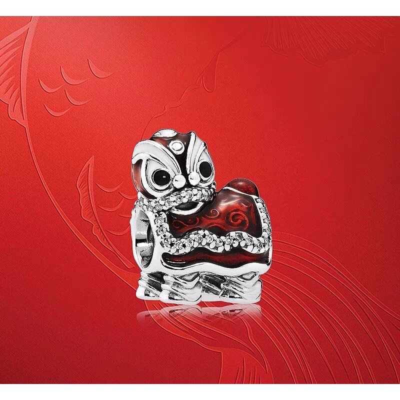 CHARM PAN ALE CON LÂN ĐỎ BẠC S925 CAO CẤP