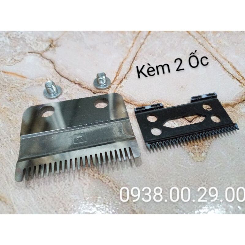 Lưỡi Sứ Cao Cấp Wmark Cho Tông Đơ Kemei, Wahl. Bộ Lưỡi Sứ Carbon Wmark Silver Siêu Bén Cho Tông Fade. (Ảnh thật). 