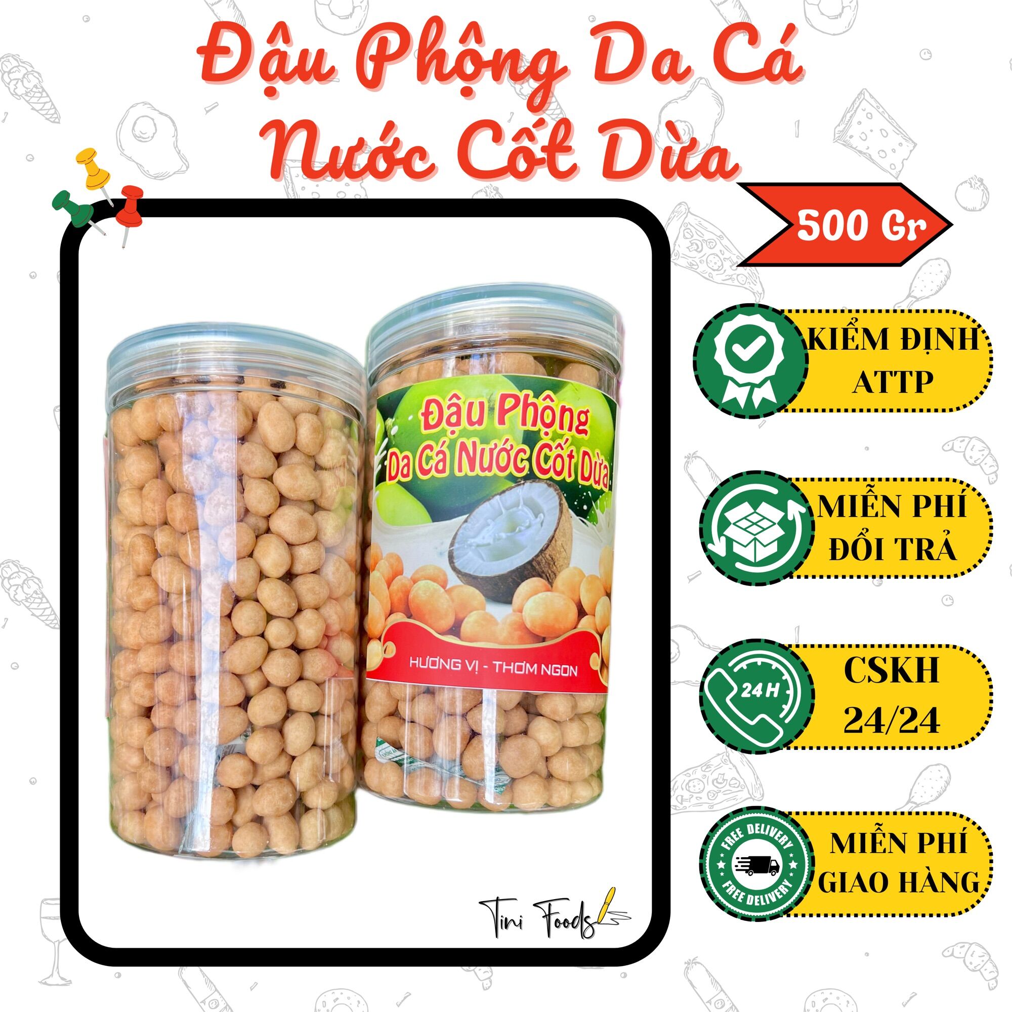 Đậu phộng da cá nước cốt dừa 500g