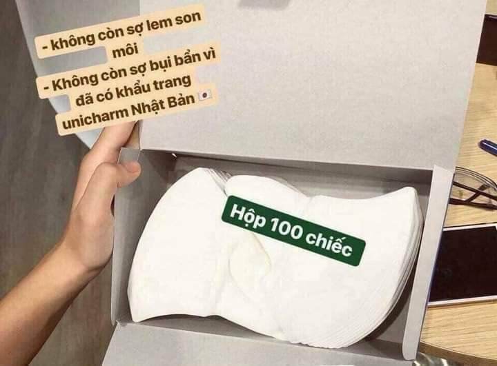 Khẩu trang Unicharm Nhật Bản hộp 100 chiếc
