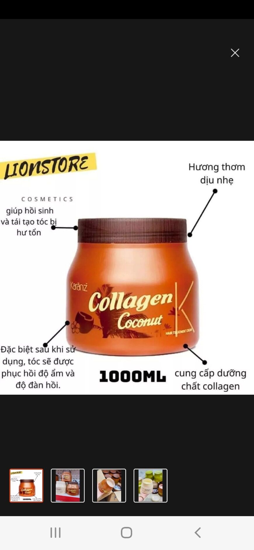 Dầu hấp tóc Karanz Collagen - Hấp K 1000ml tặng 1 nón trùm