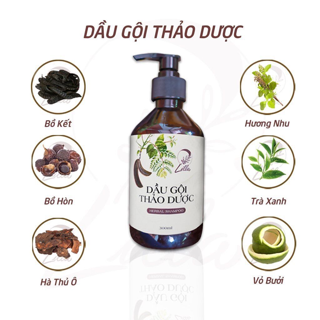 Dầu gội Lilla - Dầu gội thảo dược kích thích mọc tóc