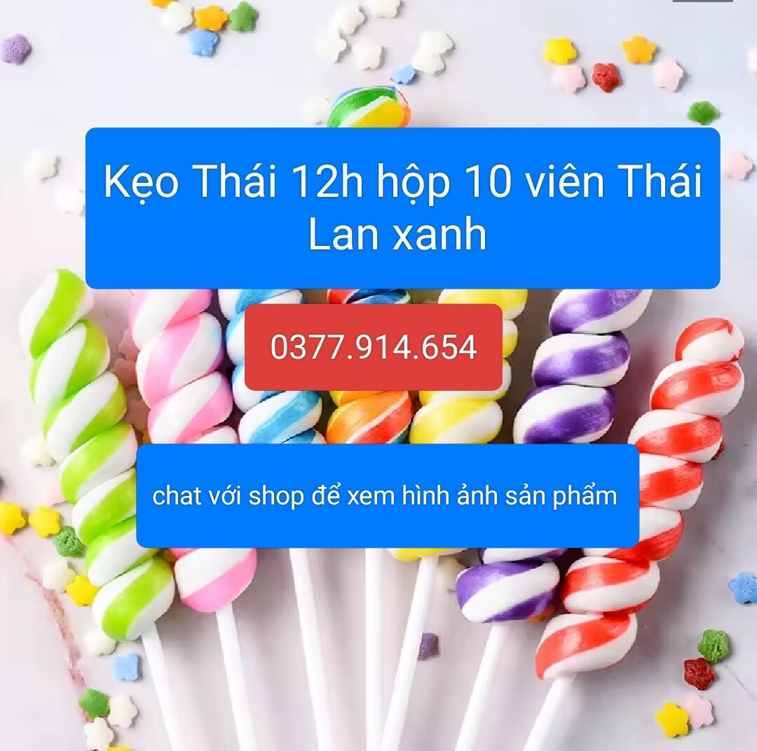 giá sỉ - 5 hộp kẹo xanh lá cây nhập khẩu Thái Lan mỗi hộp 10 v ( chat với shop để xem hình ảnh sản phẩm)