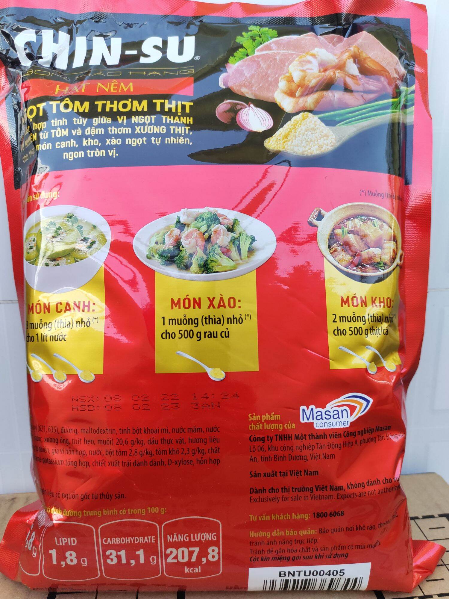 Hạt Nêm Chinsu 1,8Kg Ngọt Tôm Thơm Thịt ( DATE MỚI)