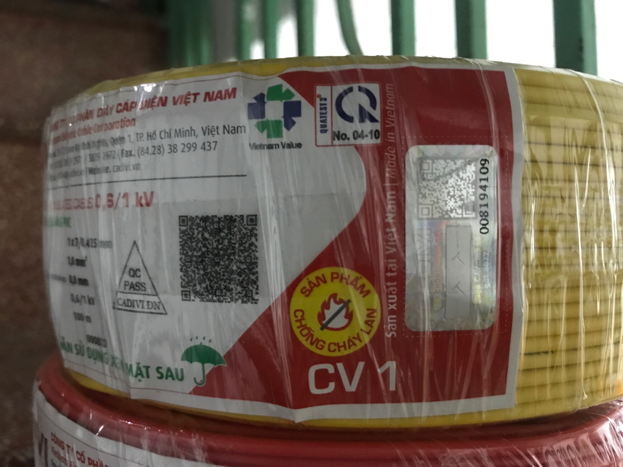 Dây điện cadivi 1.0 đơn 7 sợi (cuộn 100 mét)