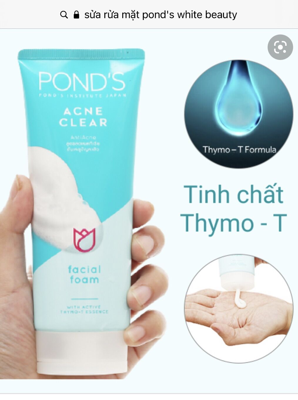 Sữa rửa mặt ngừa mụn pond’s ace clear 100g