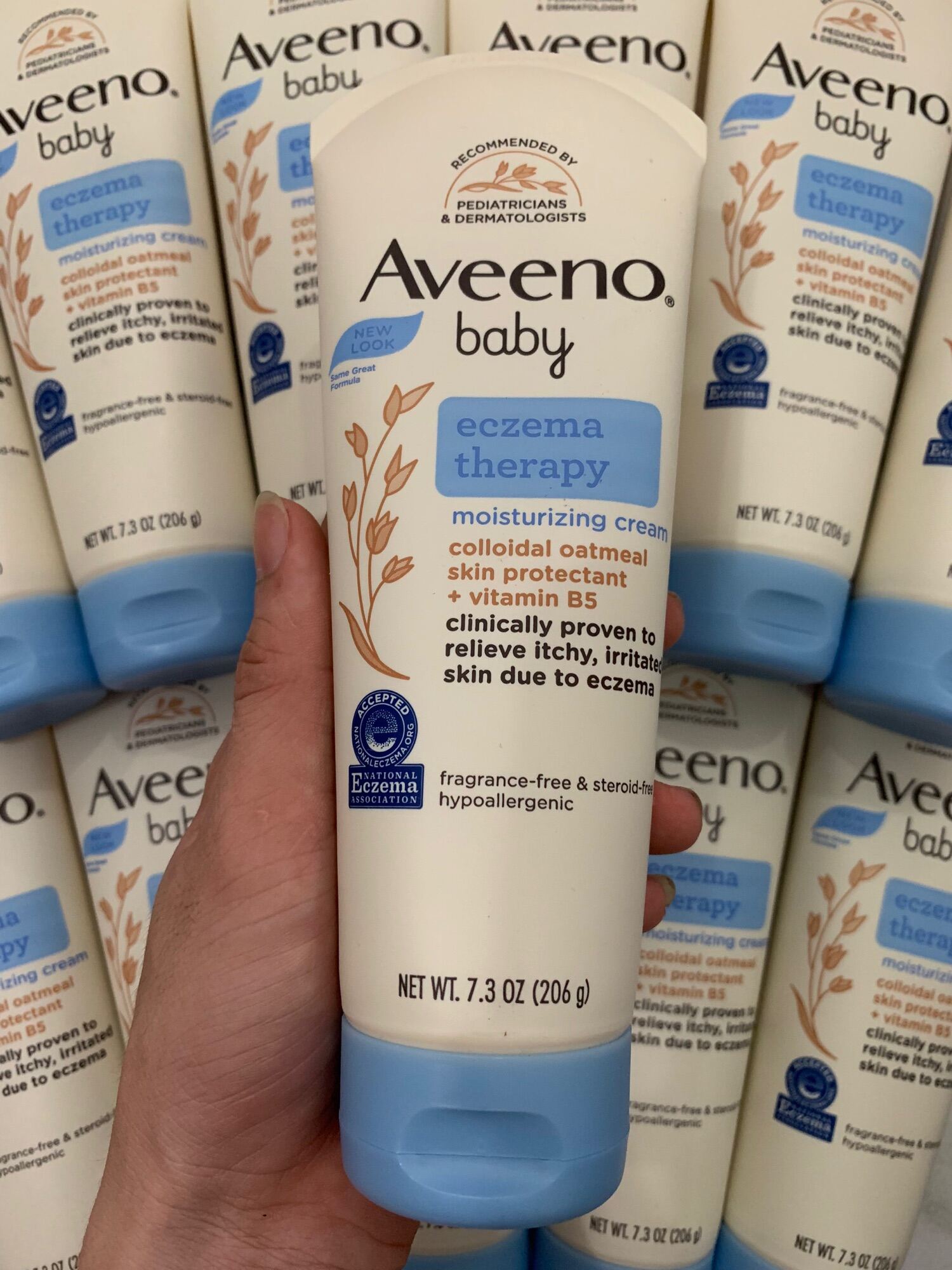 Kem bôi ở trẻ em Aveeno Baby Eczema Therapy Moisturizing Cream 206g