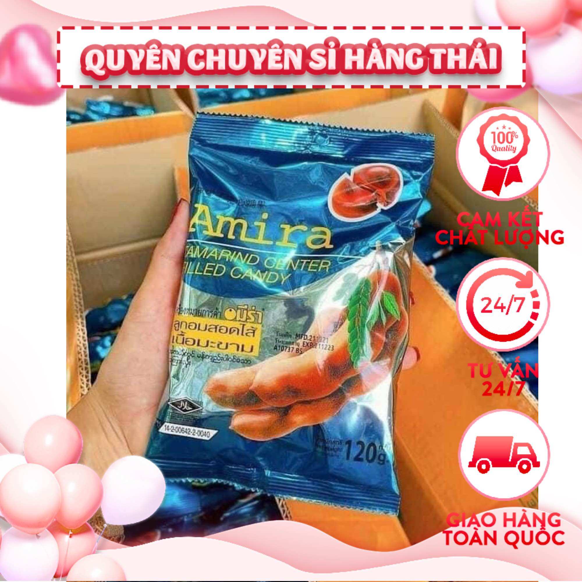 Set 3 gói kẹo me Amira thái lan