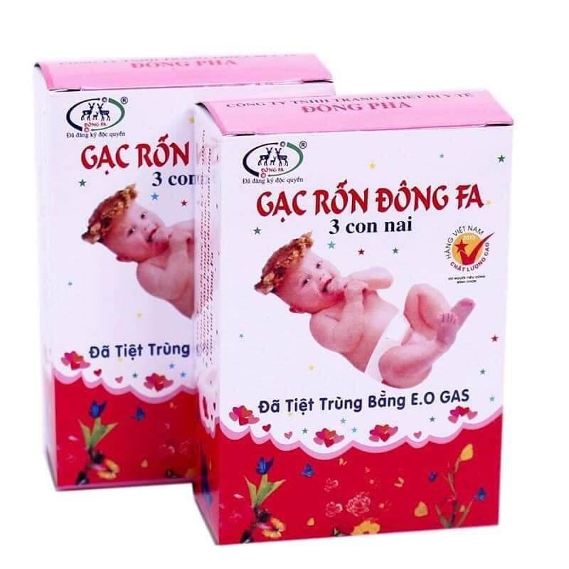 Gạc rốn Đông Fa cho bé sơ sinh ( Hộp 3 cái)