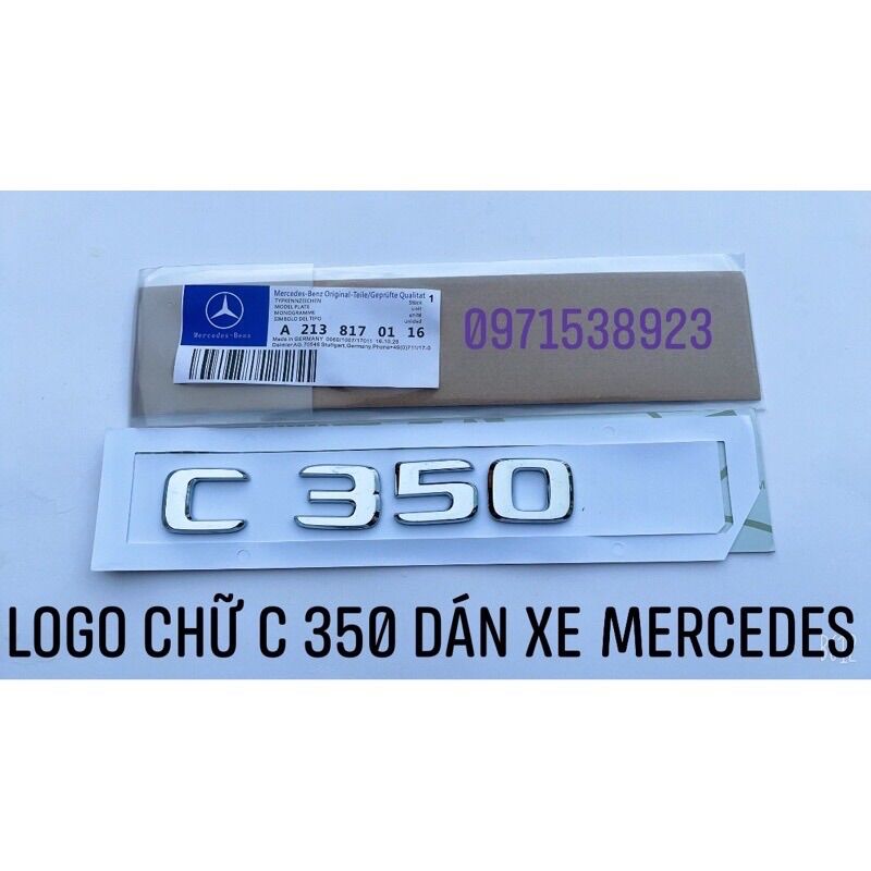 Logo c 350 dán xe mercedes hàng có tem hãng