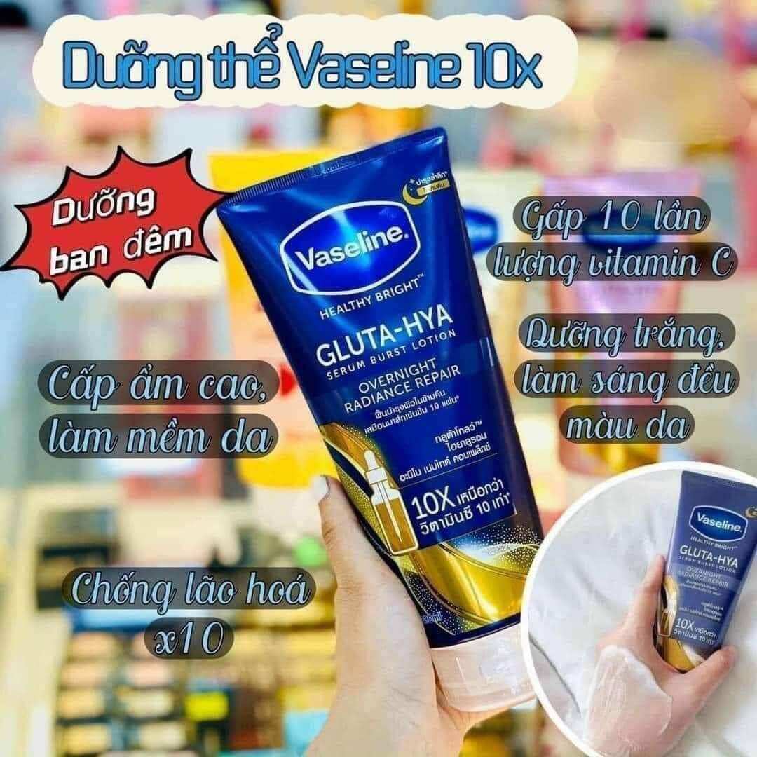 dưỡng thể vaseline 10x tuýp xanh/ 70x tuýp đỏ