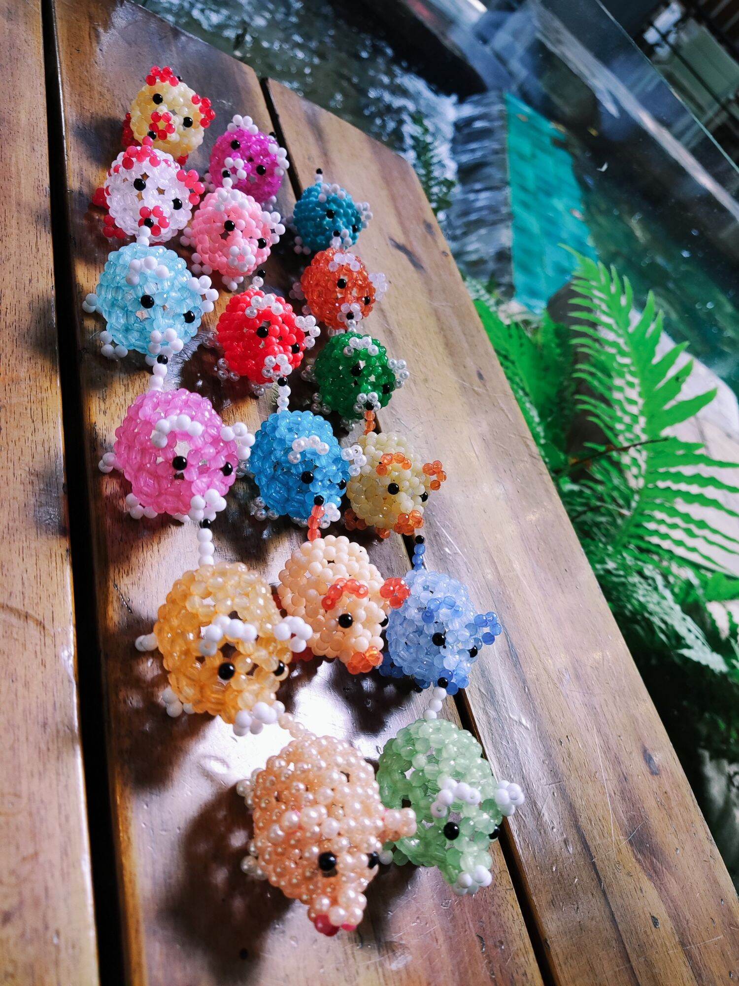 Móc khóa tuổi Hợi kết cườm Handmade