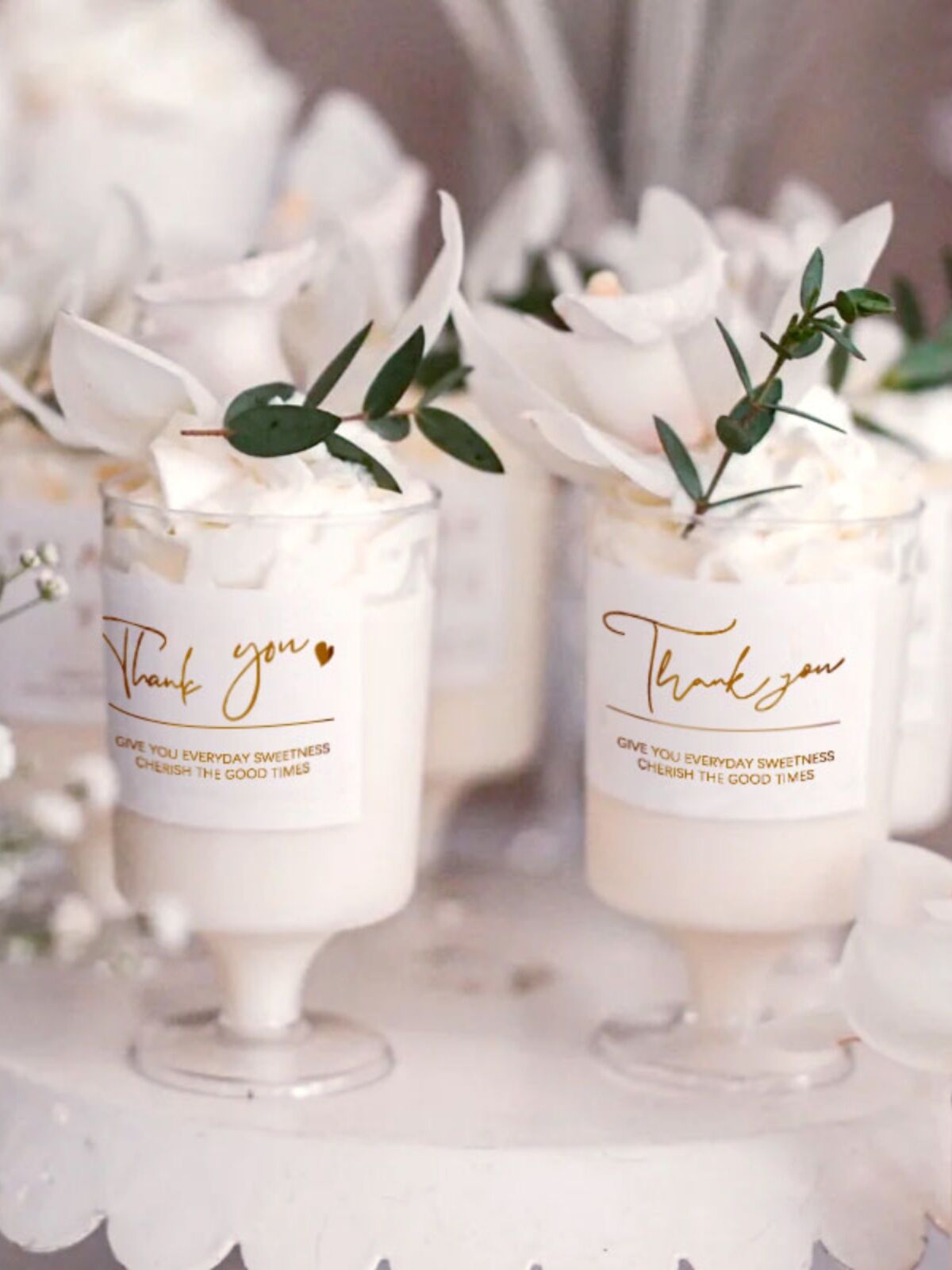 Miếng Dán Bàn Tráng Miệng Cho Bánh Cupcake Mousse Pudding Kính Chân Cao Nướng Bánh Xuyên Thấu Ly Rượ