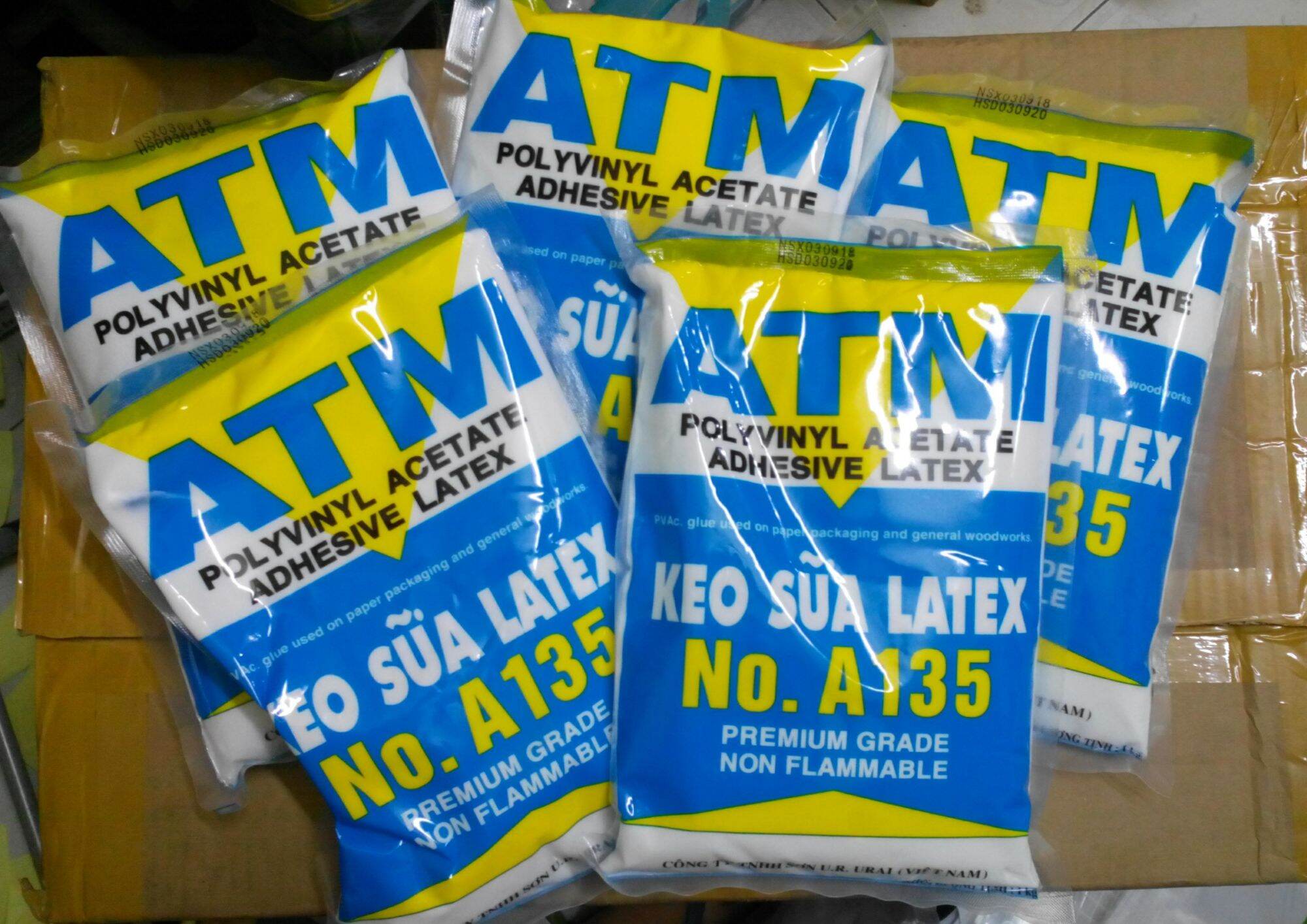 Keo sữa dán giấy, dán tường gỗ da simili đa năng ATM 1kg nguyên liệu làm slime