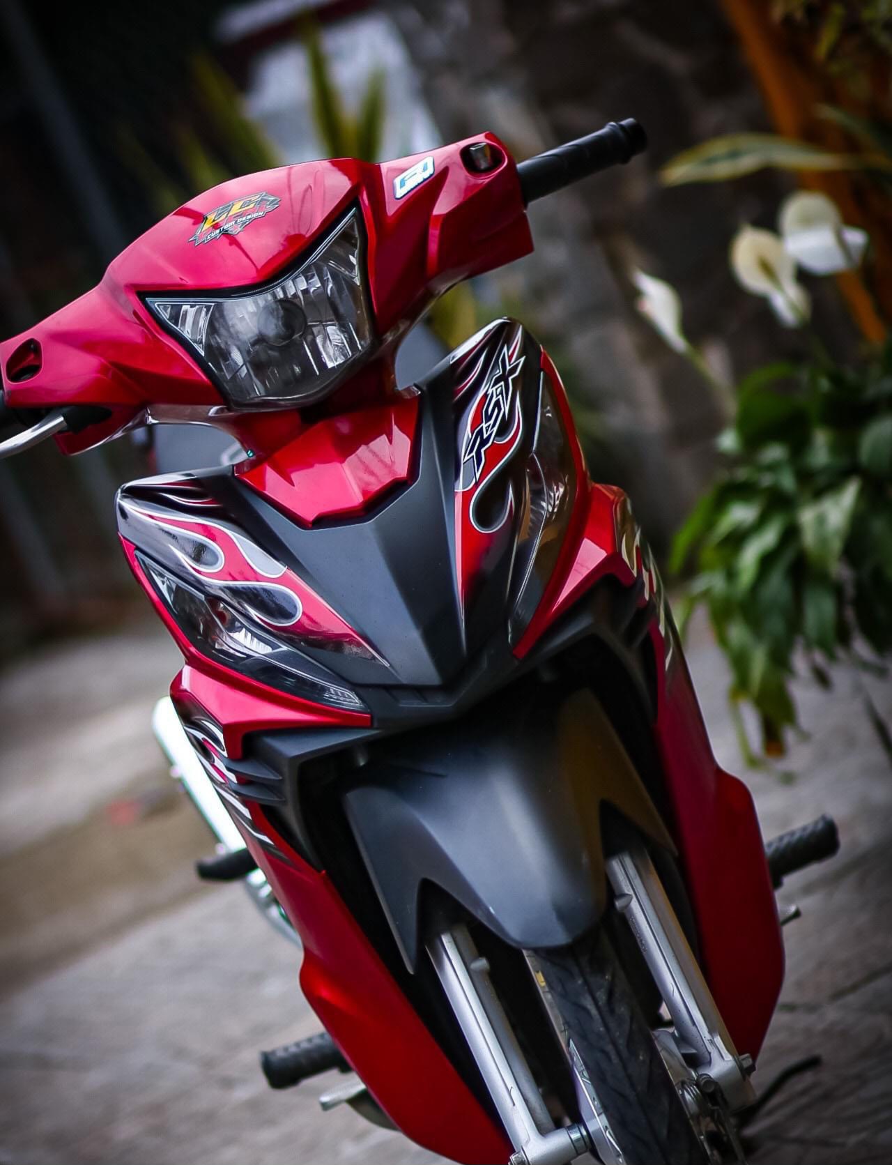Tem xe Wave Rsx 2019-2023 . Tem rời cao cấp mẫu tem lửa đỏ đen