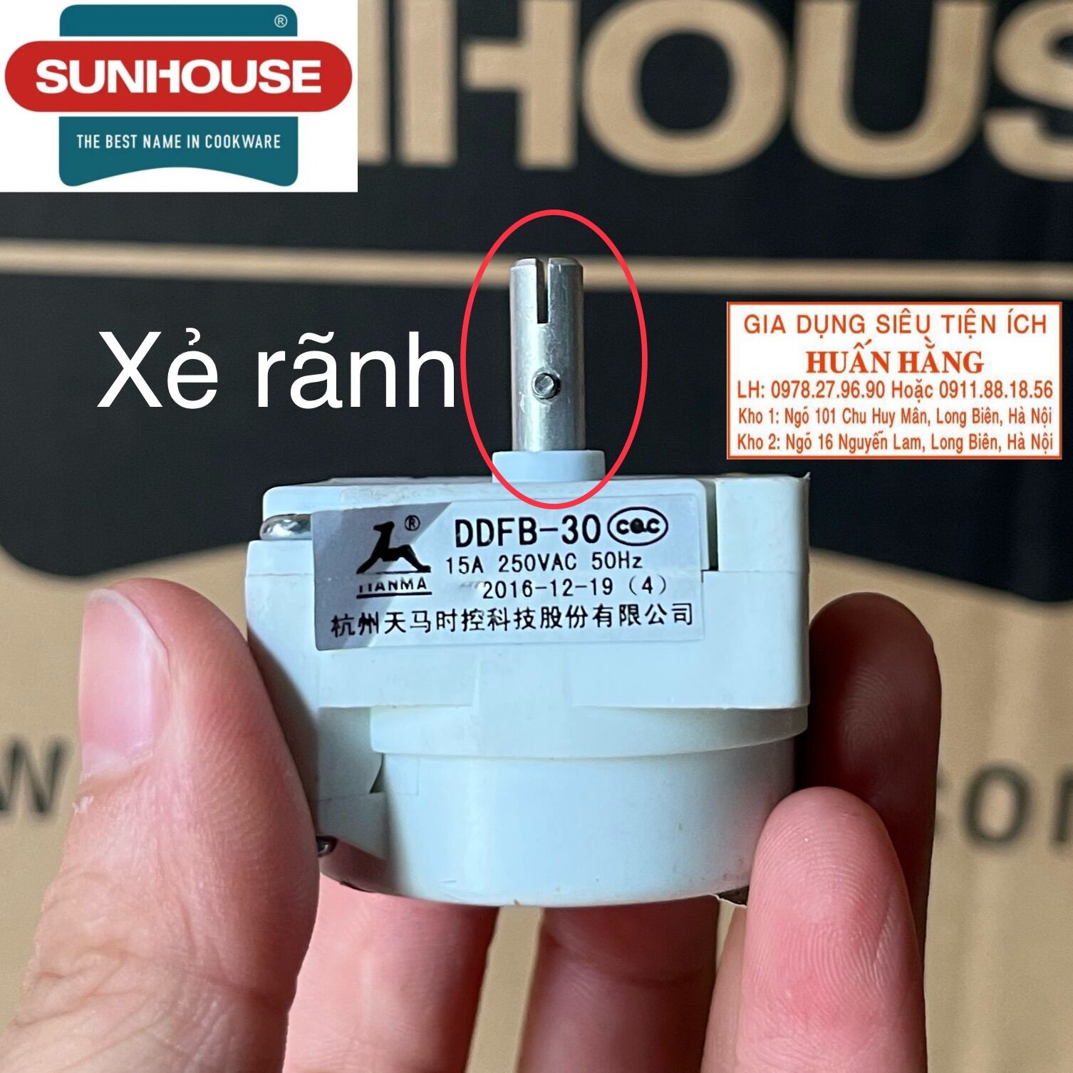 Đồng hồ hẹn giờ, Cảm biến nhiệt, Gioăng, Van xả phụ nồi áp suất điện Sunhouse - Bộ hẹn giờ cho nồi áp suất cơ và điện tử