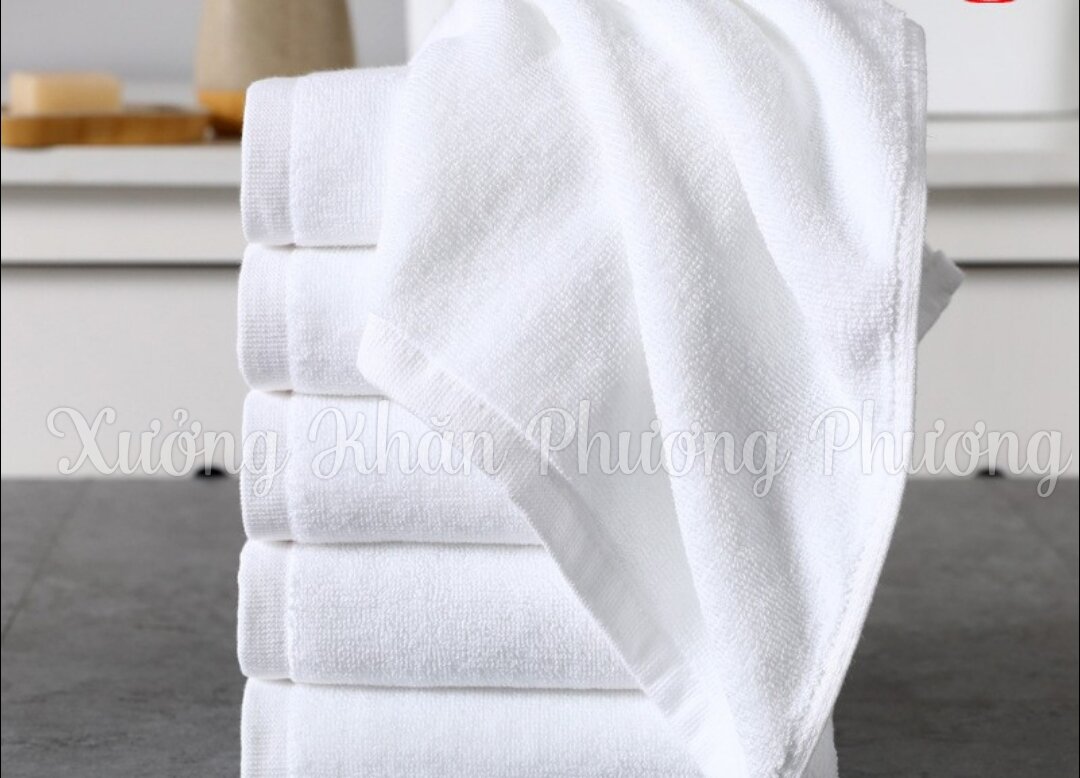 Khăn tắm nhà nghỉ, khách sạn 65x130(220gr), sợi OE đơn 100% cotton, không xù lông, mỏng nhẹ, nhanh khô, thấm hút tốt