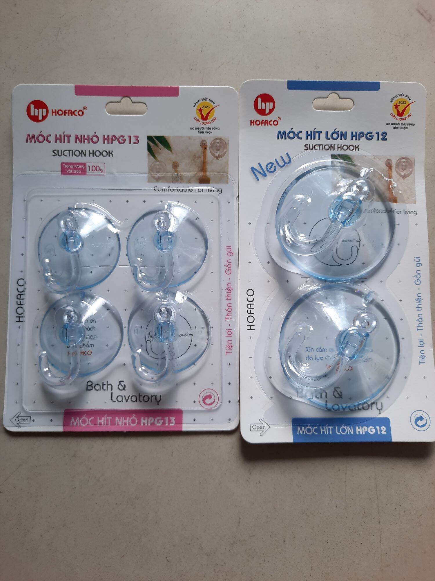 Móc hít kính, hít tường treo đồ Hofaco