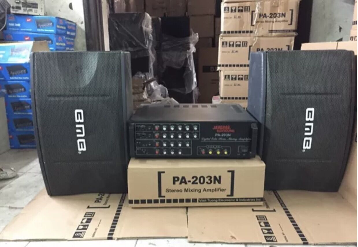 Trọn bộ karaoke gia đình gồm Amply 203N & đôi loa bas25 hát cực hay