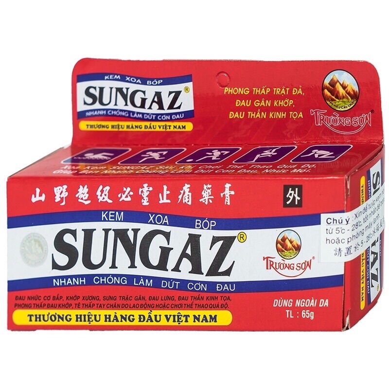 Kem xoa bóp nóng sungaz trường sơn