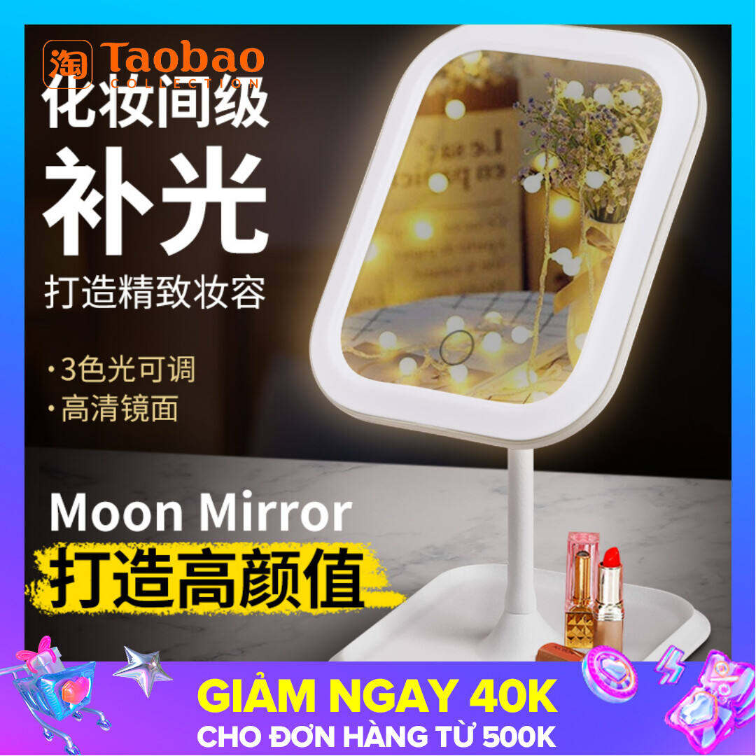 Gương Trang Điểm LED Jujiajia Gương Trang Điểm Cầm Tay Gấp Gọn Bổ Sung Ánh Sáng Nổi Tiếng Trên Mạng Cho Nữ Mặt Bàn Nhỏ Kiểu Gia Dụng Có Đèn