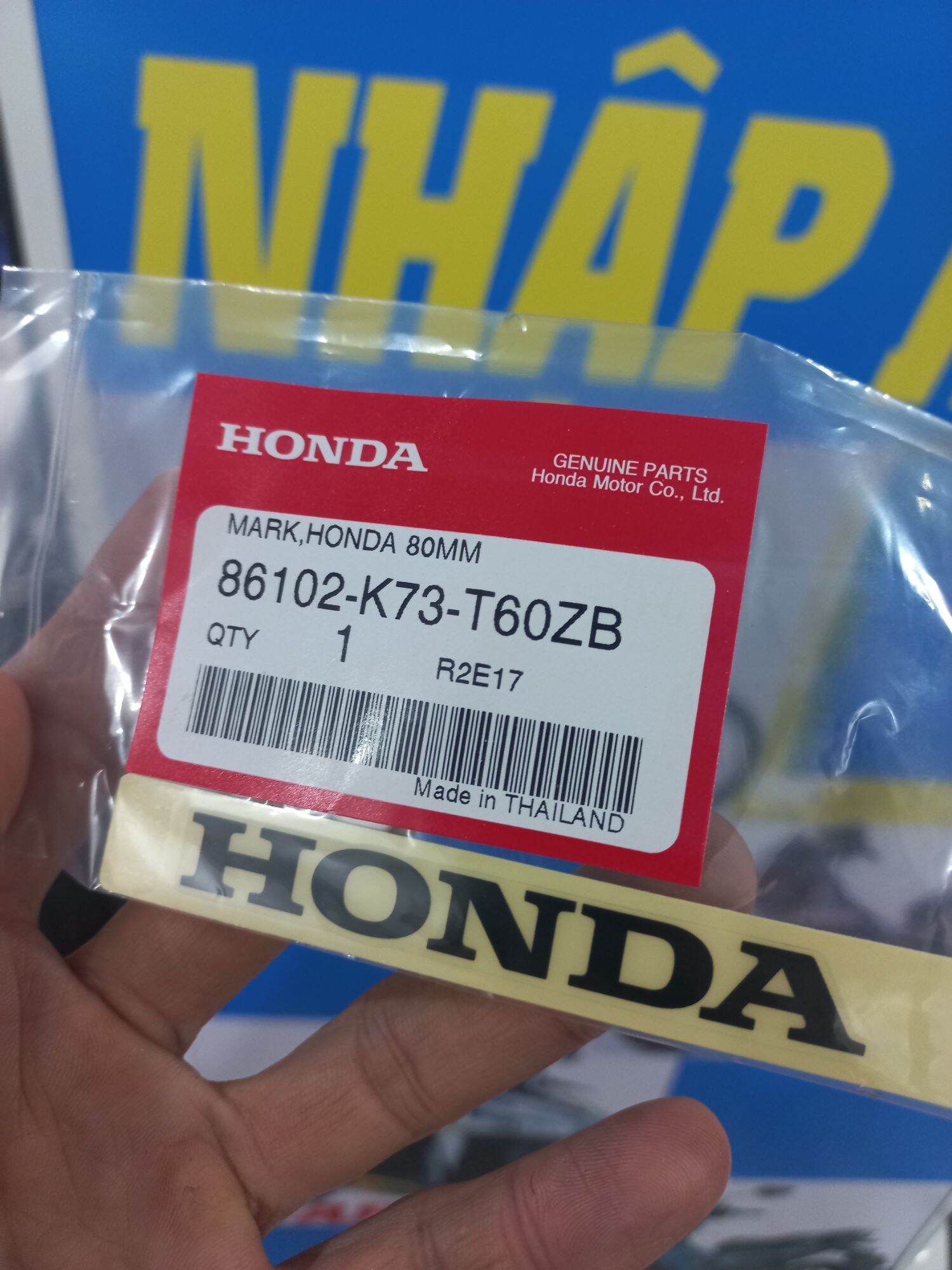 Tem Chữ Honda Màu Đen Nhập Thái