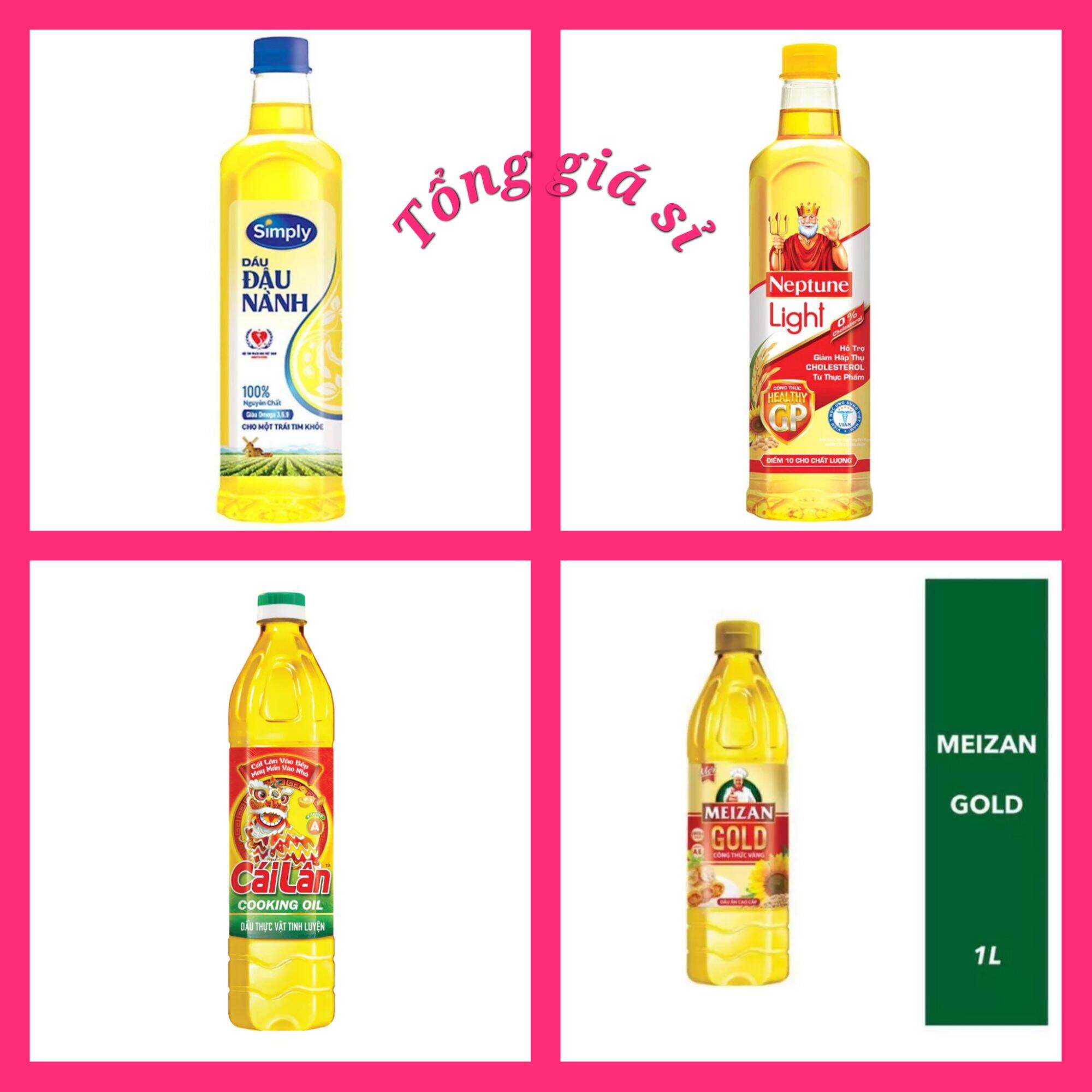Dầu ăn neptune -cái lân - meizan- simply 1 lít