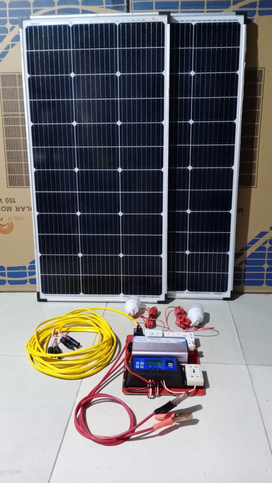 Máy phát điện Pin năng lượng mặt trời 1000w ráp sẵn điện 220v