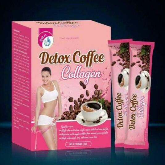Hộp 10 Gói Cafe Giảm Cân Detox Coffee Collagen _ Cà Phê Giảm Cân Hiệu Quả