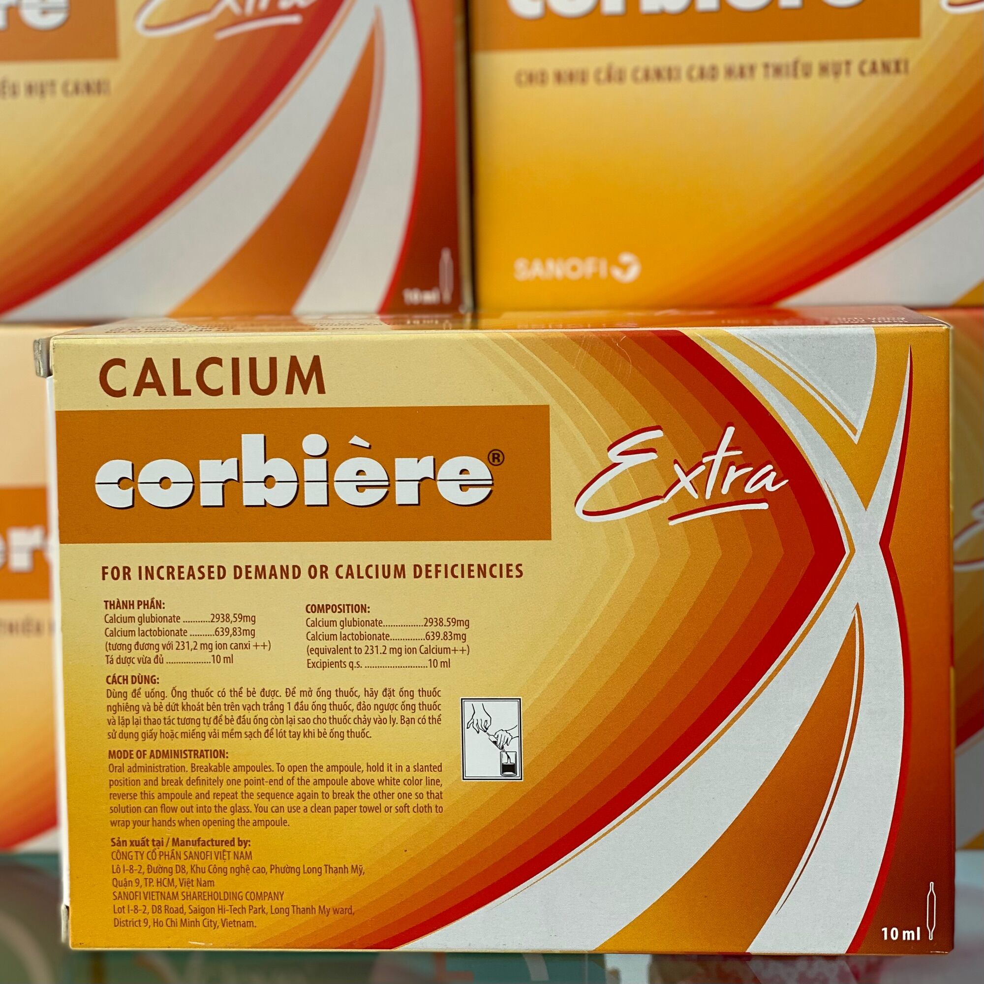 Calcium Corbiere 10ml (Hộp 3 vỉ x 10 ống)